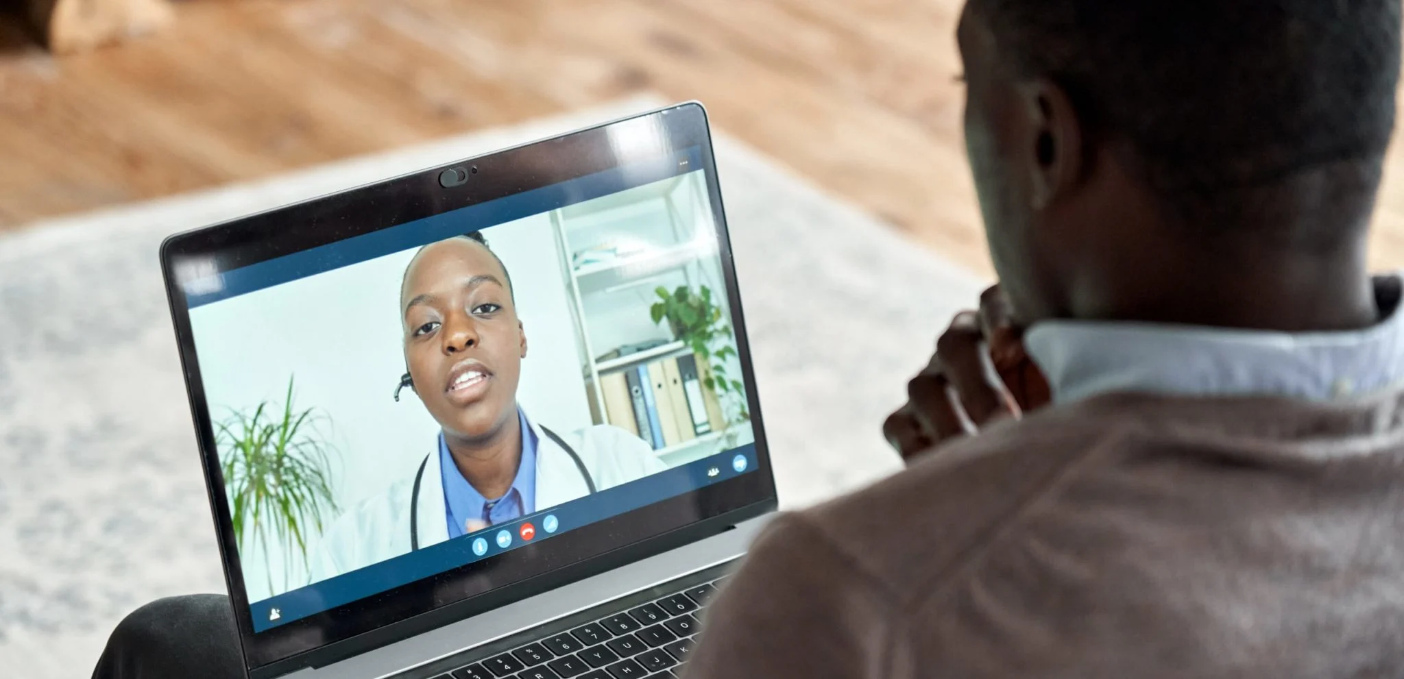 patient and physician have a wound care telehealth appointment